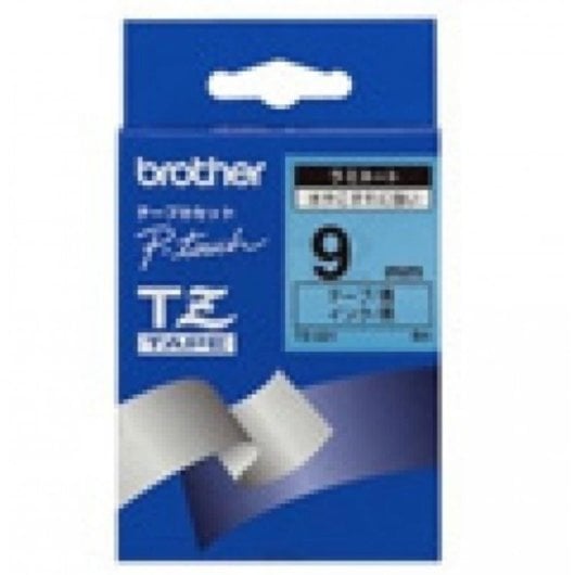 Nastro per Stampanti Etichette Brother Gloss Laminated 9mm Black/Blue TZ