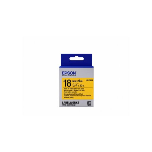 Fitas adesivas resistentes Epson LK-5YBW 18mm amarelo 9m