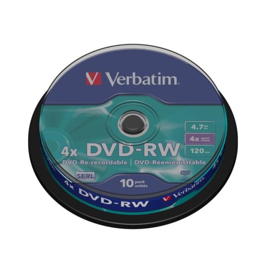 DVD-RW Verbatim 4,7 GB 10 unidades spindle