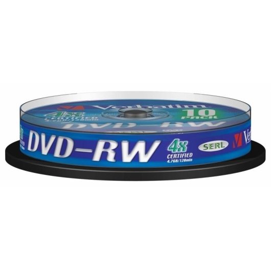 DVD-RW Verbatim 4,7 GB 10 unidades spindle