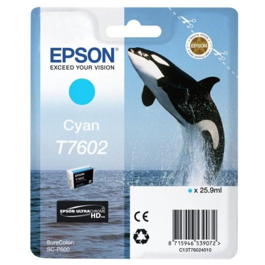 Cartuccia per Inchiostro Epson T7602 Ciano 25,9 ml per SureColor SC-P600