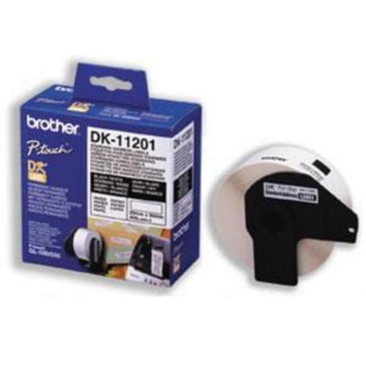Cintas pour imprimante d'étiquettes Brother DK-11203 41 mm Noir sur blanc