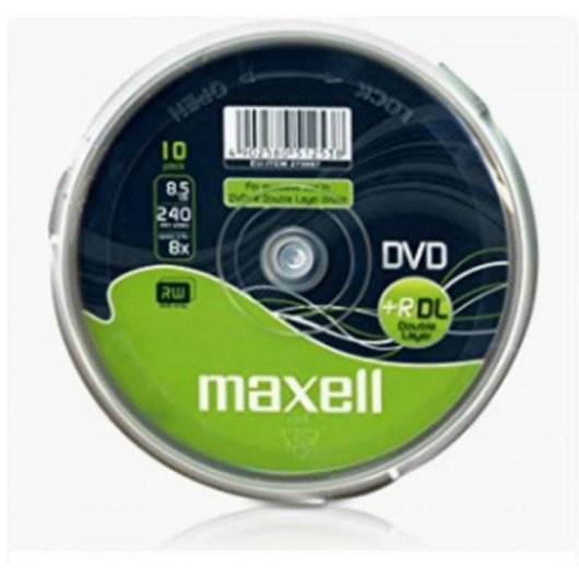 DVD+R DL Maxell 10 Pack 8,5 GB Caja Pastel 8x