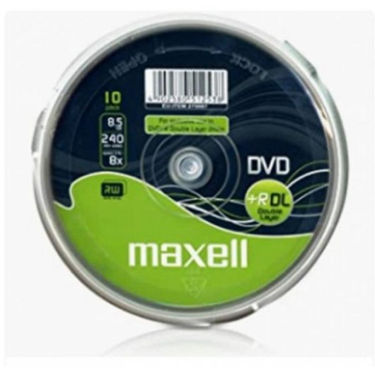 DVD+R DL Maxell 10 Pack 8,5 GB Caja Pastel 8x