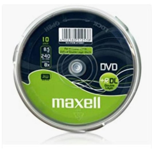DVD+R DL Maxell 10 Pack 8,5 GB Caja Pastel 8x