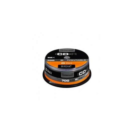 CD-R Intenso 700 MB 52x Printable Cakebox 25 piezas