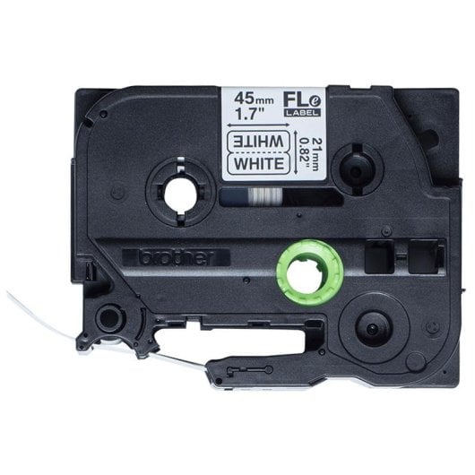 Fita de etiquetas Brother FLE2511 Preto sobre branco 2,1 cm 72 peças