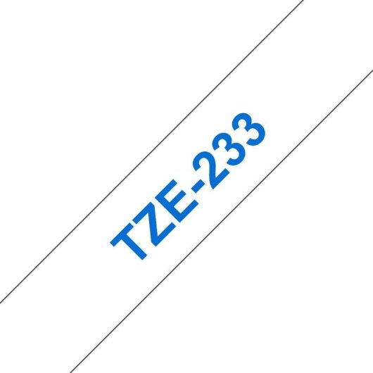 Cinta para impresora de etiquetas Brother TZE-233 Azul sobre blanco 12 mm 8 m