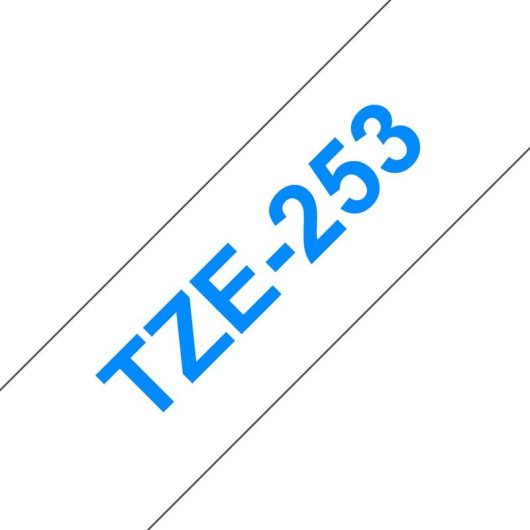 Nastro per stampanti di etichette Brother TZE-253 Blu su bianco 24 mm