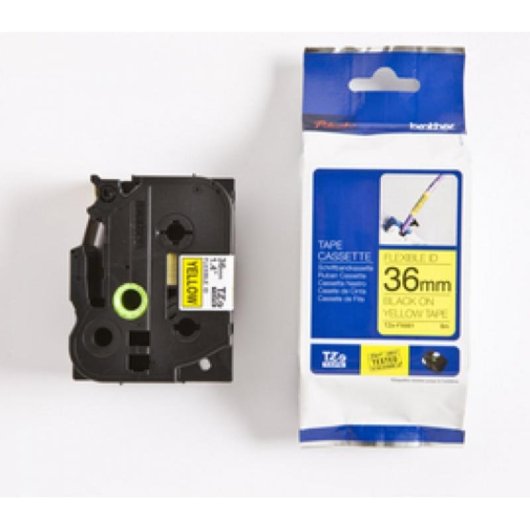 Cinta para rotuladora Brother TZE-FX661 8 m Negro 40 mm