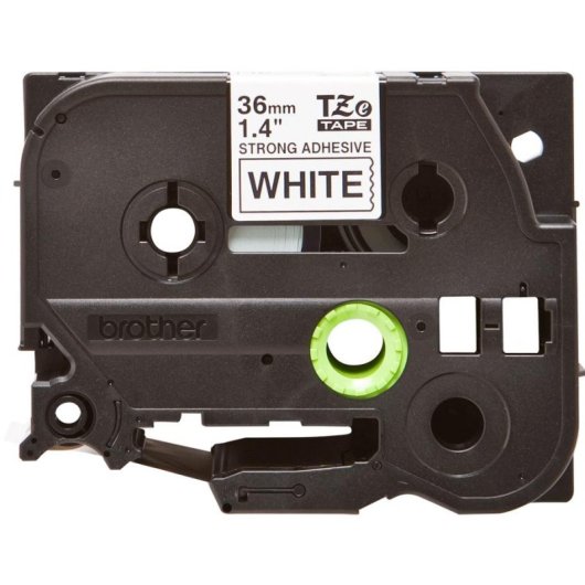 Cinta Rotuladora Brother TZE-S261 36 mm x 8 m Blanco/Negro Laminada