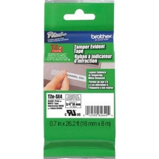 Cinta para rotuladora Brother TZE-SE4 laminada 18 mm x 8 m
