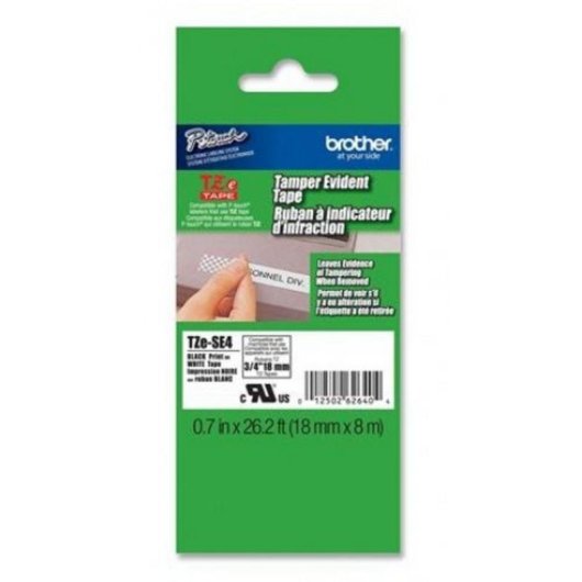 Cinta para rotuladora Brother TZE-SE4 laminada 18 mm x 8 m