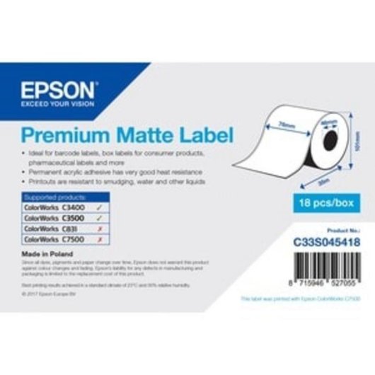 Rullo Etichette Epson Premium Matte 76 mm x 35 m