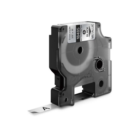Cinta para impresora de etiquetas Dymo Rhino 9 mm x 5,5 m Poliéster Permanente Negro sobre Metálico