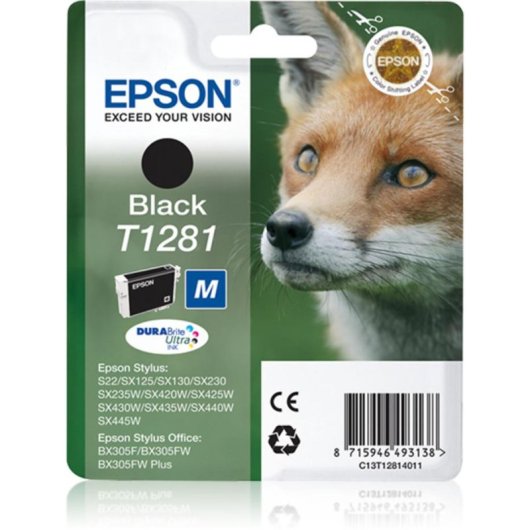 Cartuccia Inchiostro Epson T1281 Originale Nero DURABrite