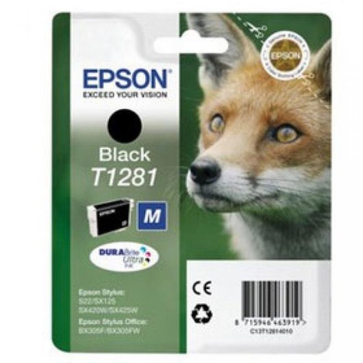 Cartuccia Inchiostro Epson T1281 Originale Nero DURABrite