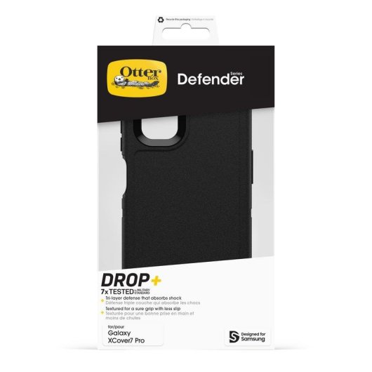Funda OtterBox Defender Series Silicona Negra Antigolpes para Galaxy XCover7 Pro