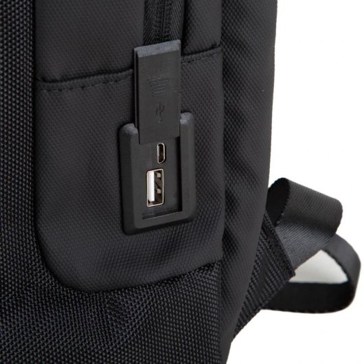 Rucksack für Laptop IGGUAL Safe Fit 15.6" USB Schwarz