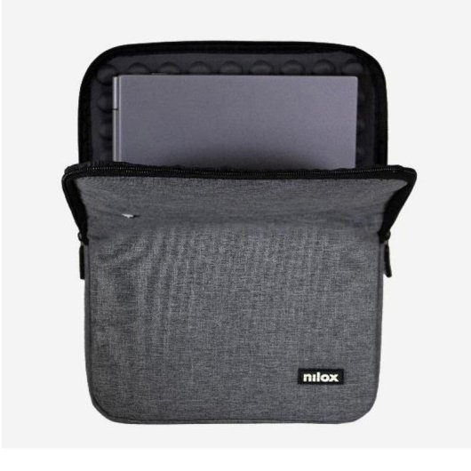 Hülle Sleeve Nilox 17.3" Grau Gepolstert für Laptops