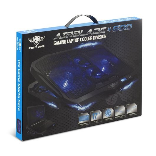 Kühler für Laptops Spirit of Gamer Airblade 600 Blau 17 Zoll