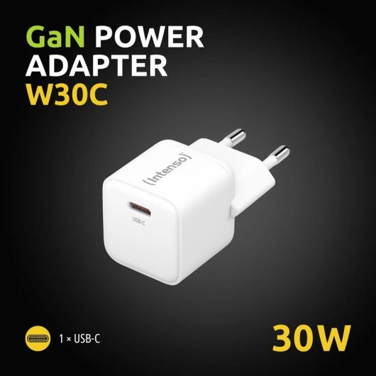 Ladegerät USB-C GaN 30W Intenso Weiß