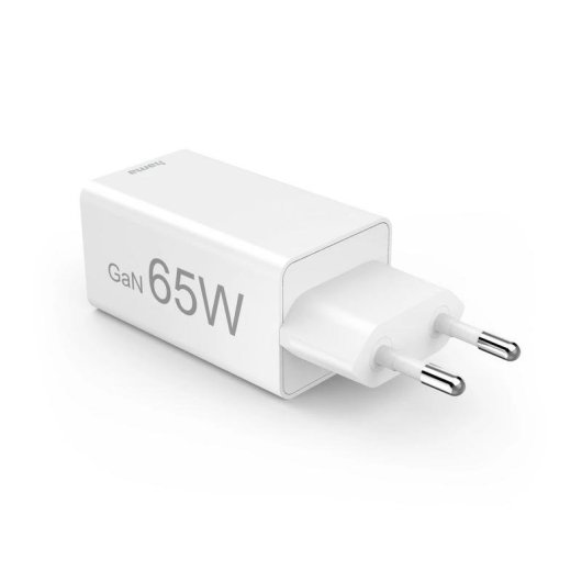 Cargador Hama 65W 2 Puertos USB-C Power Delivery Quick Charge Blanco