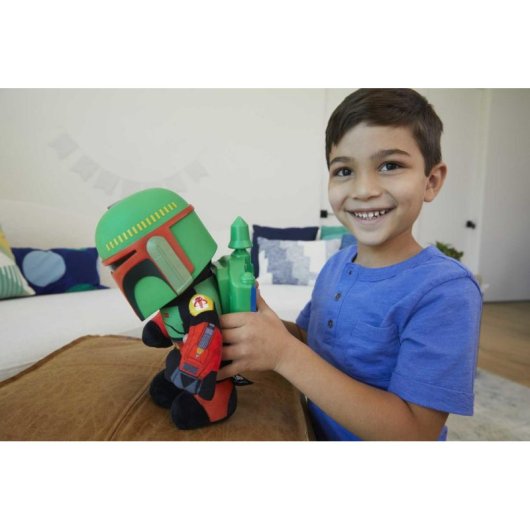 Peluche Star Wars Boba Fett Mattel 30 cm con Lanzador de Misiles