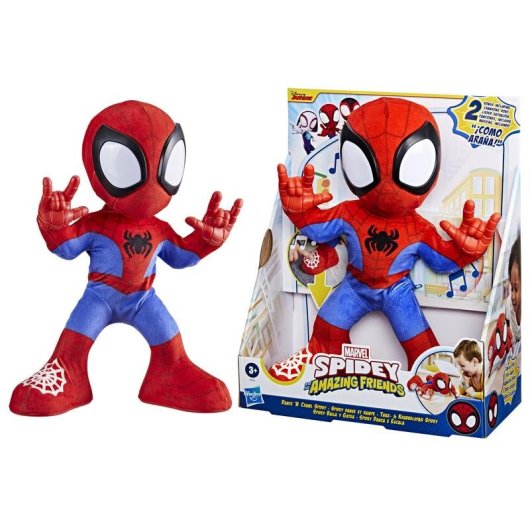 Peluche Interactivo Spidey Baila y Gatea Marvel Hasbro 30 cm