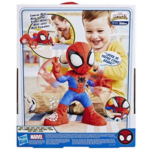 Peluche Interactivo Spidey Baila y Gatea Marvel Hasbro 30 cm