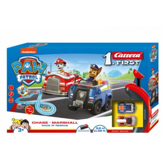 Set von Strecken und Fahrzeug Carrera RC Paw Patrol Race N Rescue Kunststoff Blau Rot
