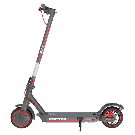Patinete eléctrico Aiwa F22 Raptor 350W Autonomía 30km Ruedas sólidas Gris