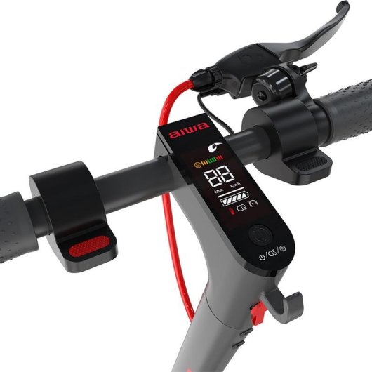 Patinete eléctrico Aiwa F22 Raptor 350W Autonomía 30km Ruedas sólidas Gris