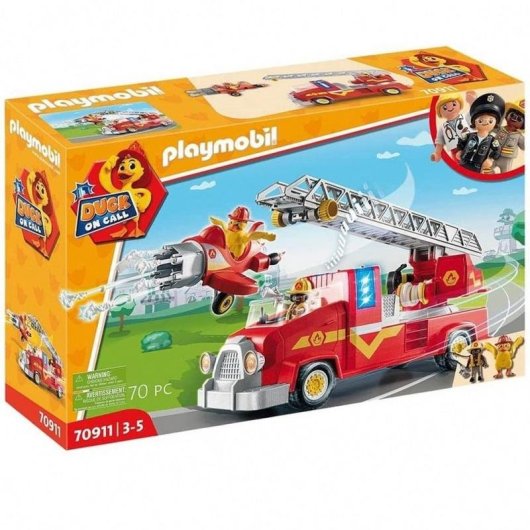 Camión de Bomberos Playmobil Duck On Call 70911 con Efectos de Luz y Sonido