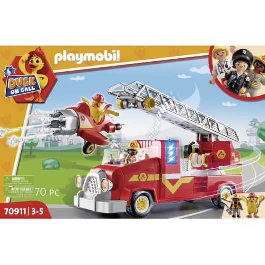 Camión de Bomberos Playmobil Duck On Call 70911 con Efectos de Luz y Sonido