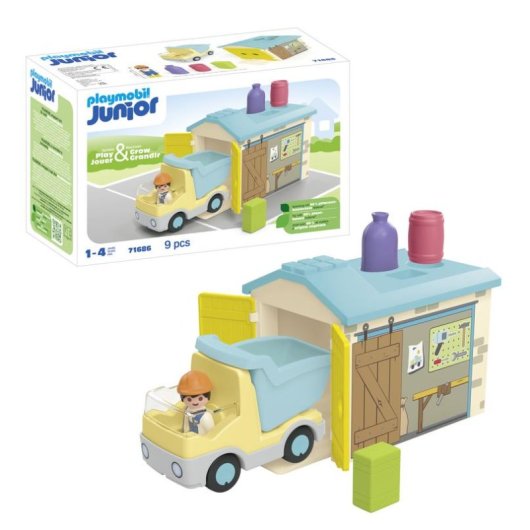 Camion con Garage Playmobil Junior Azione Avventura 1-4 anni