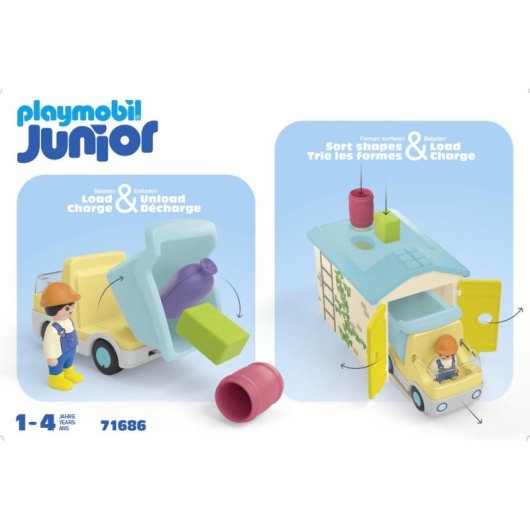 Camion con Garage Playmobil Junior Azione Avventura 1-4 anni