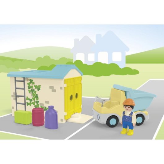 Camion con Garage Playmobil Junior Azione Avventura 1-4 anni