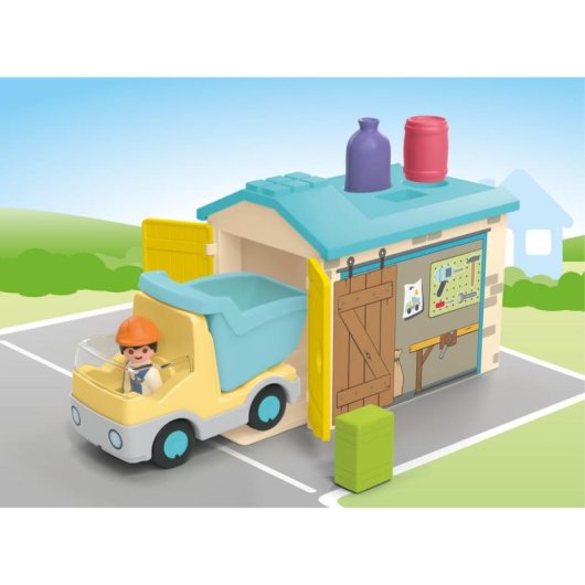 Camion con Garage Playmobil Junior Azione Avventura 1-4 anni
