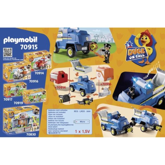 Polizeifahrzeug Playmobil Duck On Call 70915 mit Sound und Licht