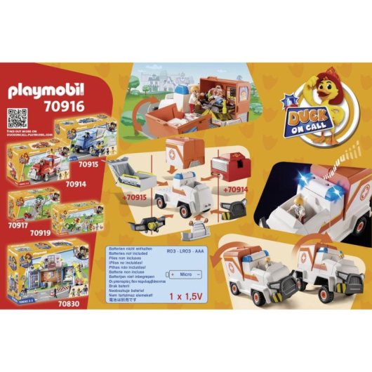 Gioco Playmobil Duck On Call Auto e città 3 pezzi