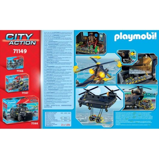 Elicottero Playmobil City Action 71149 Multicolor 5-10 anni