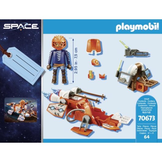 Figura de juguete Playmobil Space Speeder 70673 Multicolor Plástico