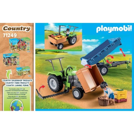 Traktor mit Anhänger Playmobil Country