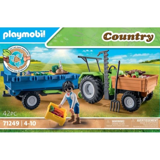 Traktor mit Anhänger Playmobil Country