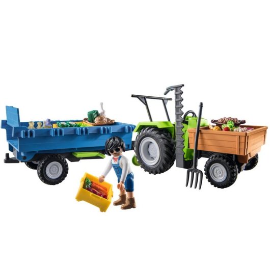 Traktor mit Anhänger Playmobil Country