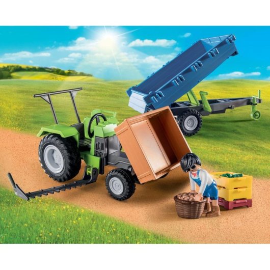 Traktor mit Anhänger Playmobil Country