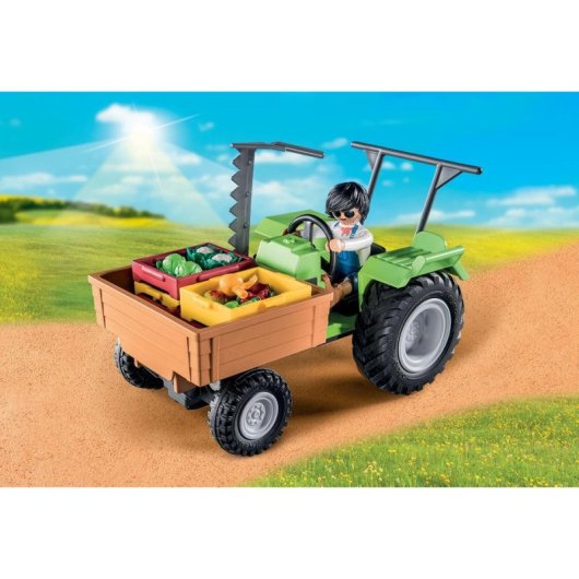 Traktor mit Anhänger Playmobil Country