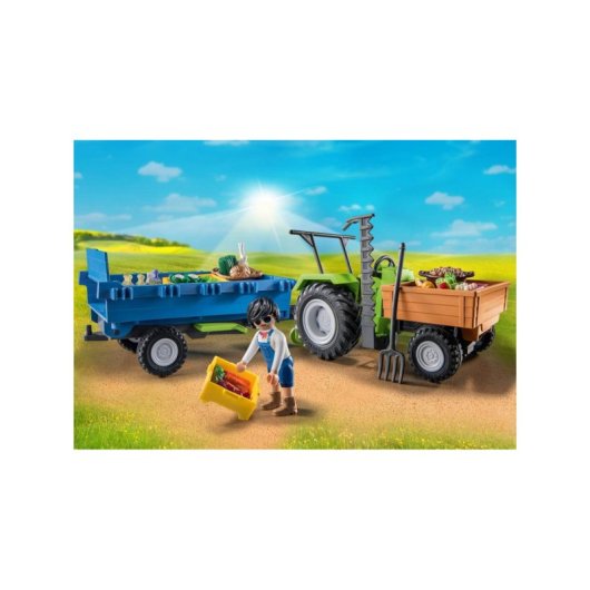 Traktor mit Anhänger Playmobil Country