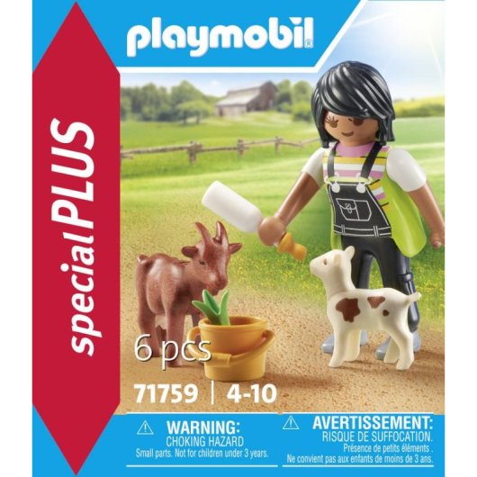 Figura de juguete Playmobil SpecialPlus 71759 Mujer con cabras